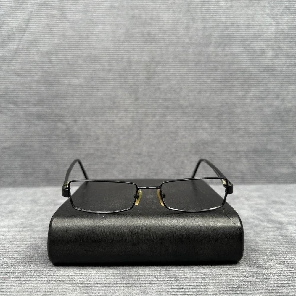 Vogue VO 3493 352 Black Metal Rectangular Y2K Eyeglasses Frames 52-18-135 Vtg
